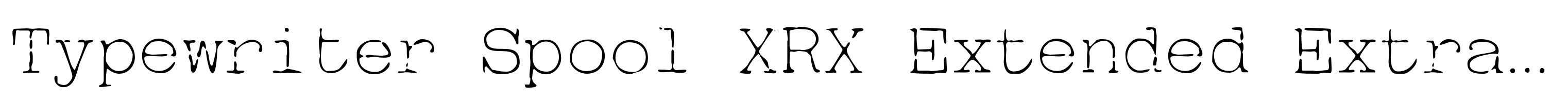 Typewriter Spool XRX Extended Extra Light